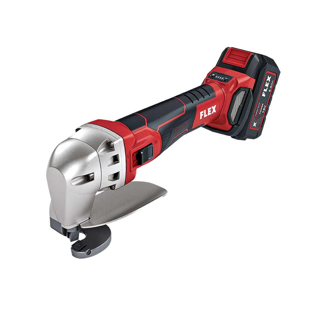 Cutting without sparks using the new cordless metal shears and cordless